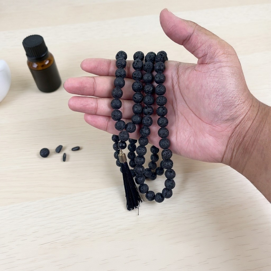 Tasbih Batu Giok Hijau Asli 33 Butir / Tasbih Batu Alam Premium / Tali Karet Elastis / Tasbih Pria W