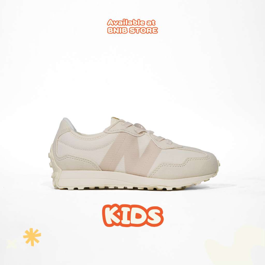 Sepatu anak NB Kids 327 Bungee Lace White Beige [PH327MI] Original