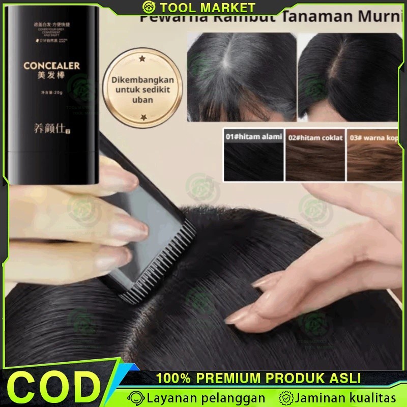 【COD ORI】 Penutup Uban Permanen/Alat Semir Rambut /Cat Rambut /Penghitam Rambut Uban Permanen/Semir 