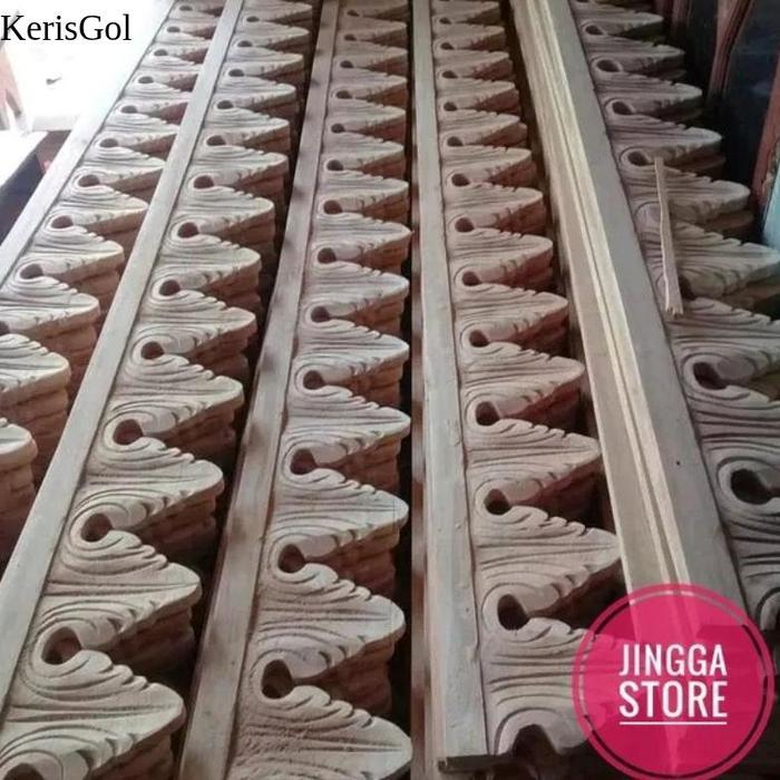 Ornamen ukir lisplang ornamen ukir Kayu hiasan dinding Ukir Kayu GL3 laris