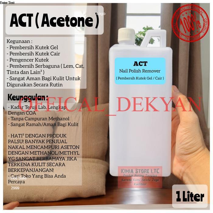 Aseton 1 Liter / Acetone ( Pembersih Cat Kuku / Nail Polish Remover )