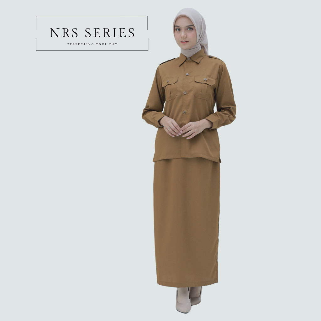 Baju Khaki PNS Wanita Kemeja Setelan Pemda