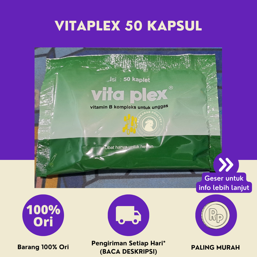 Vitaplex 50 Kapsul (Vitamin B Kompleks Ayam)