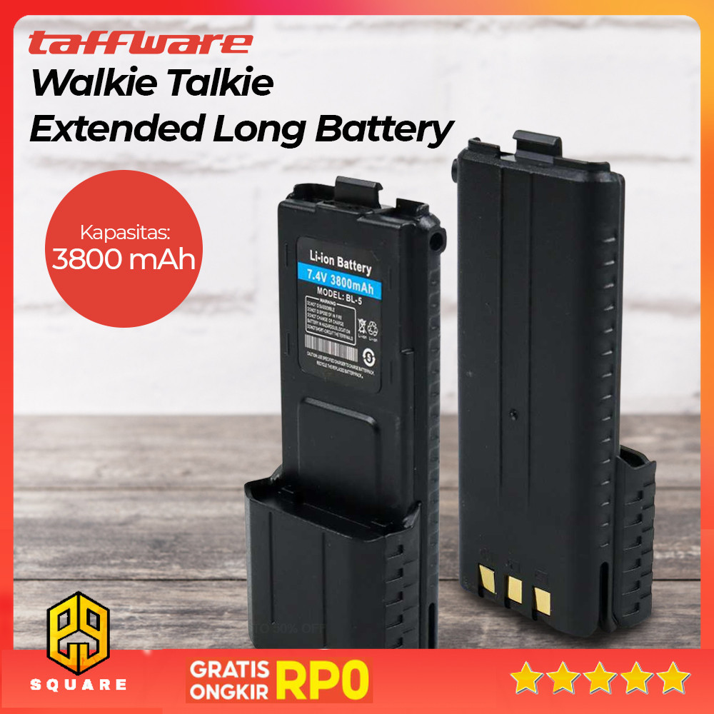 Taffware Walkie Talkie Extended Long Battery 3800mAh - BL-5 Original 99 Square