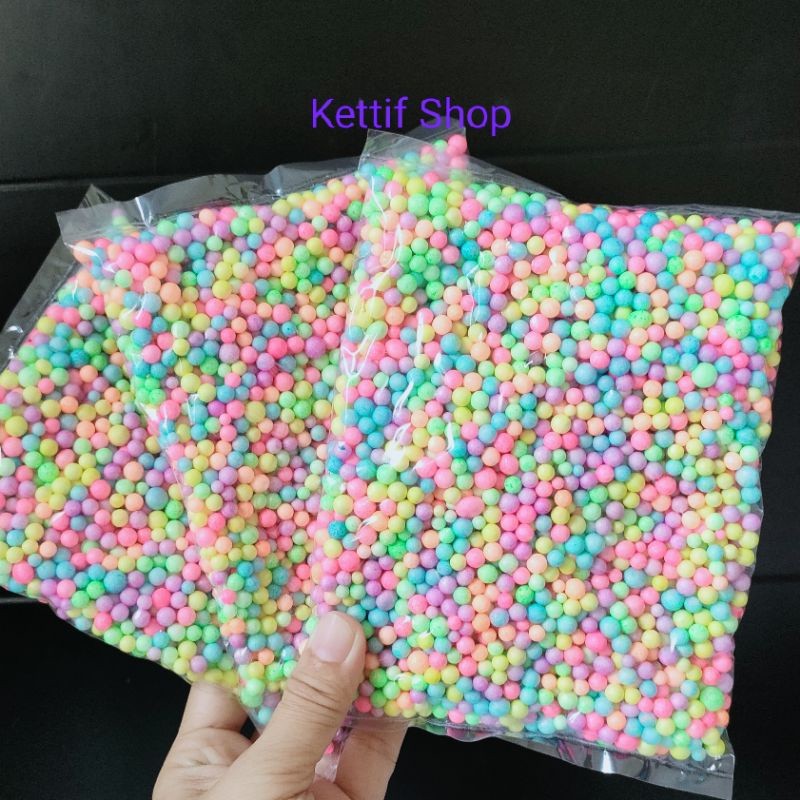 Butiran Styrofoam Warna Warni - Styrofoam butir gabus