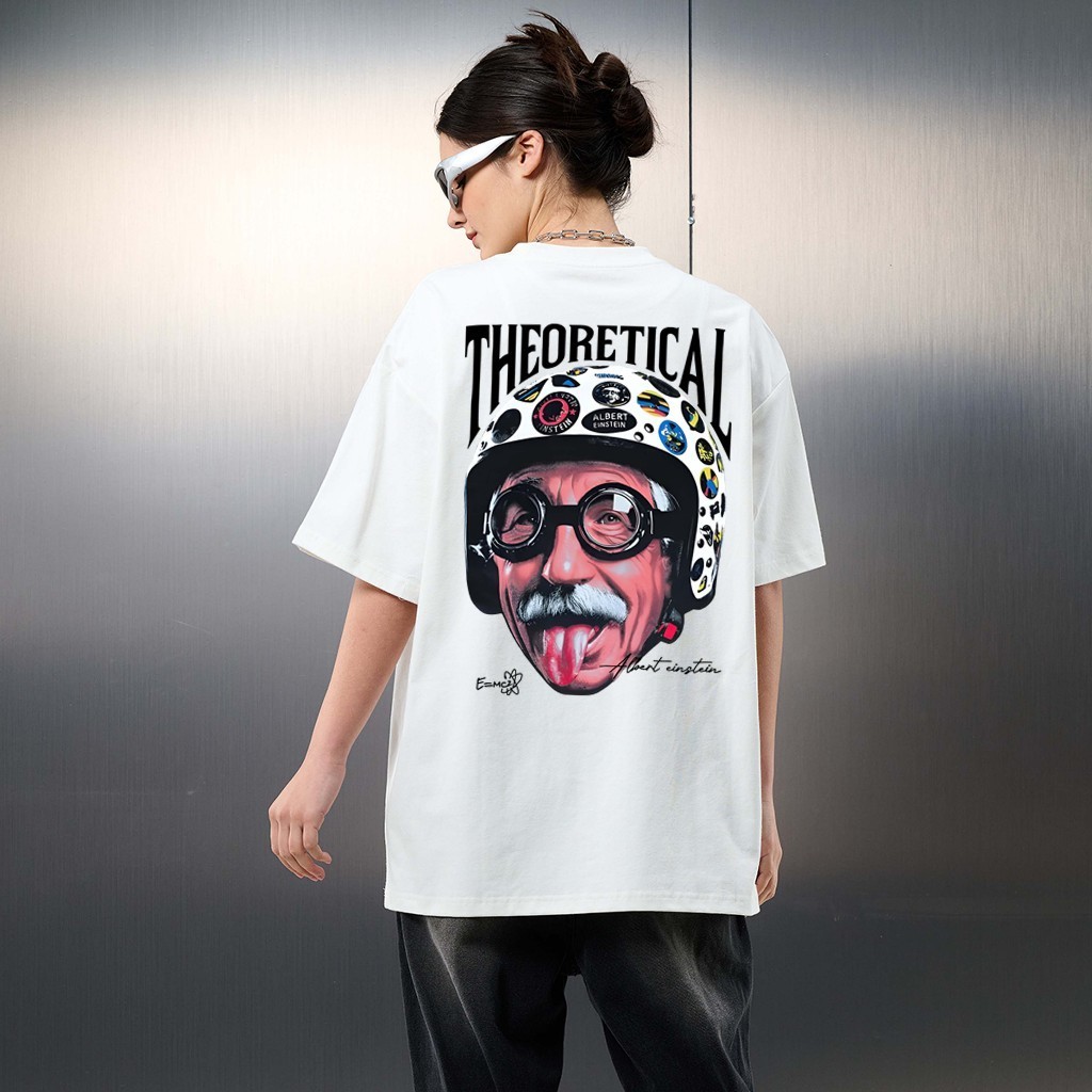 THEORETICAL OVERSIZE T-SHIRT / BAJU KAOS OVERSIZE PRIA DISTRO ALBERT EINSTEIN / KAOS ALBERT EINSTEIN