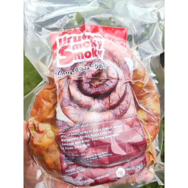 Urutan Babi Asap Smoky Frozen/ sosis bali/ khusus pengiriman instan
