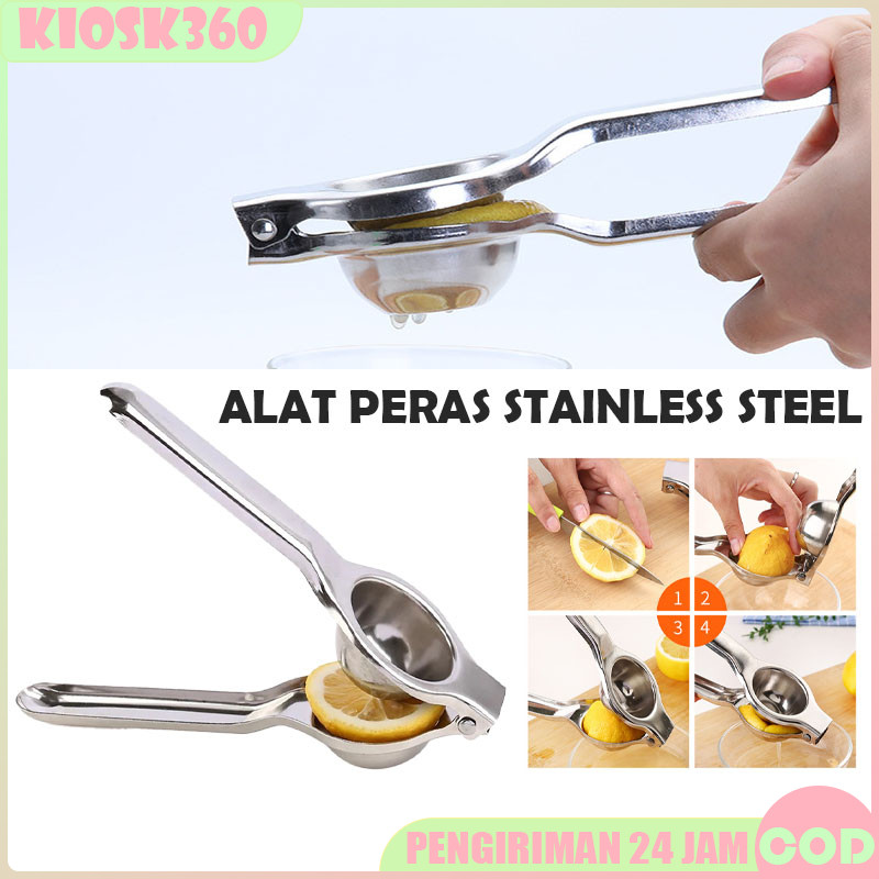 Alat Peras Buah Jeruk Lemon Stainless Steel/Perasan Jeruk dan Lemon Manual Bahan Stainless