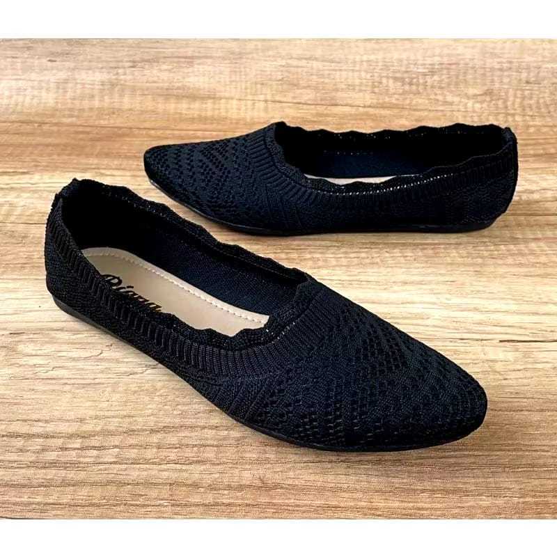 sepatu wanita balet rajut IMPOR