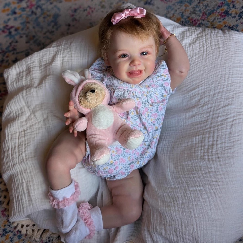 NPK 19inch Lifelike harper Bebe Doll Reborn Popular Limited Edition Doll  Newborn Doll Lifelike Soft