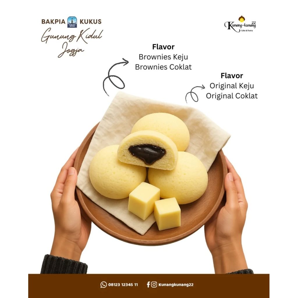 Bakpia Kukus Gunung Kidul - Bakpia Kukus Brownies Coklat isi 10