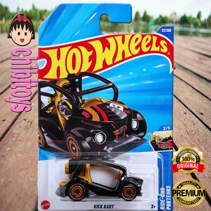 Hot Wheels Kick Kart Hitam Diecast Mobil Gokart Mini