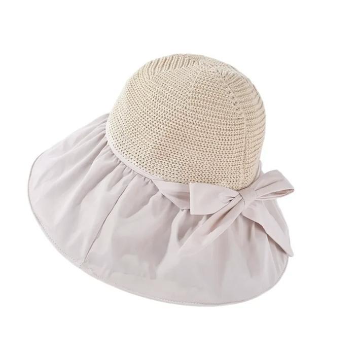 Ruimo Fashion Topi Series C-3 - Topi Pantai Wanita Korea Style Anti Sinar UV Premium Import Merah Ku