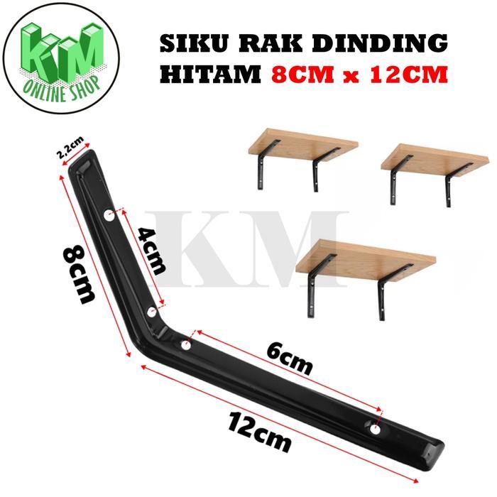Siku Rak Dinding Besi Buku L Bracket Ambalan Penyimpanan Gantung