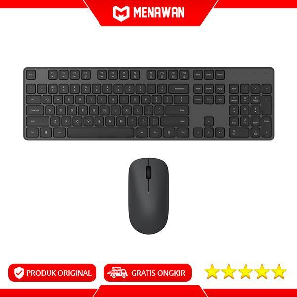 Xiaomi Mi Wireless Keyboard & Mouse Set 104 Key Combo Mouse Keyboard - Hitam