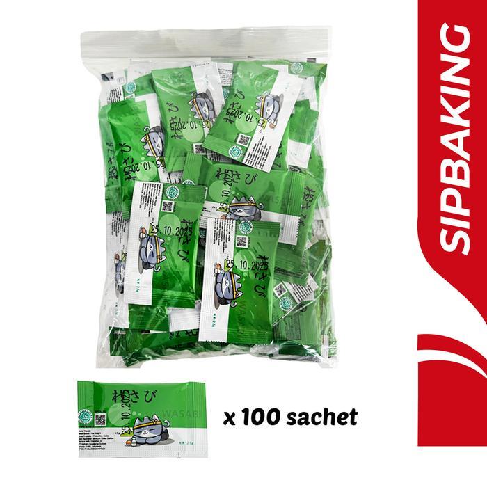 Wasabi Sachet Halal isi 100 saset Pasta Sushi wasabi paste