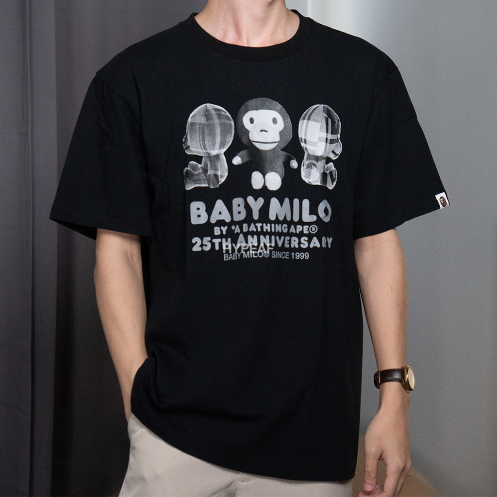 BAPE Baby Milo 25th Anniversary Plush Doll Tshirt Tee Authentic / Baju Kaos BAPE Original