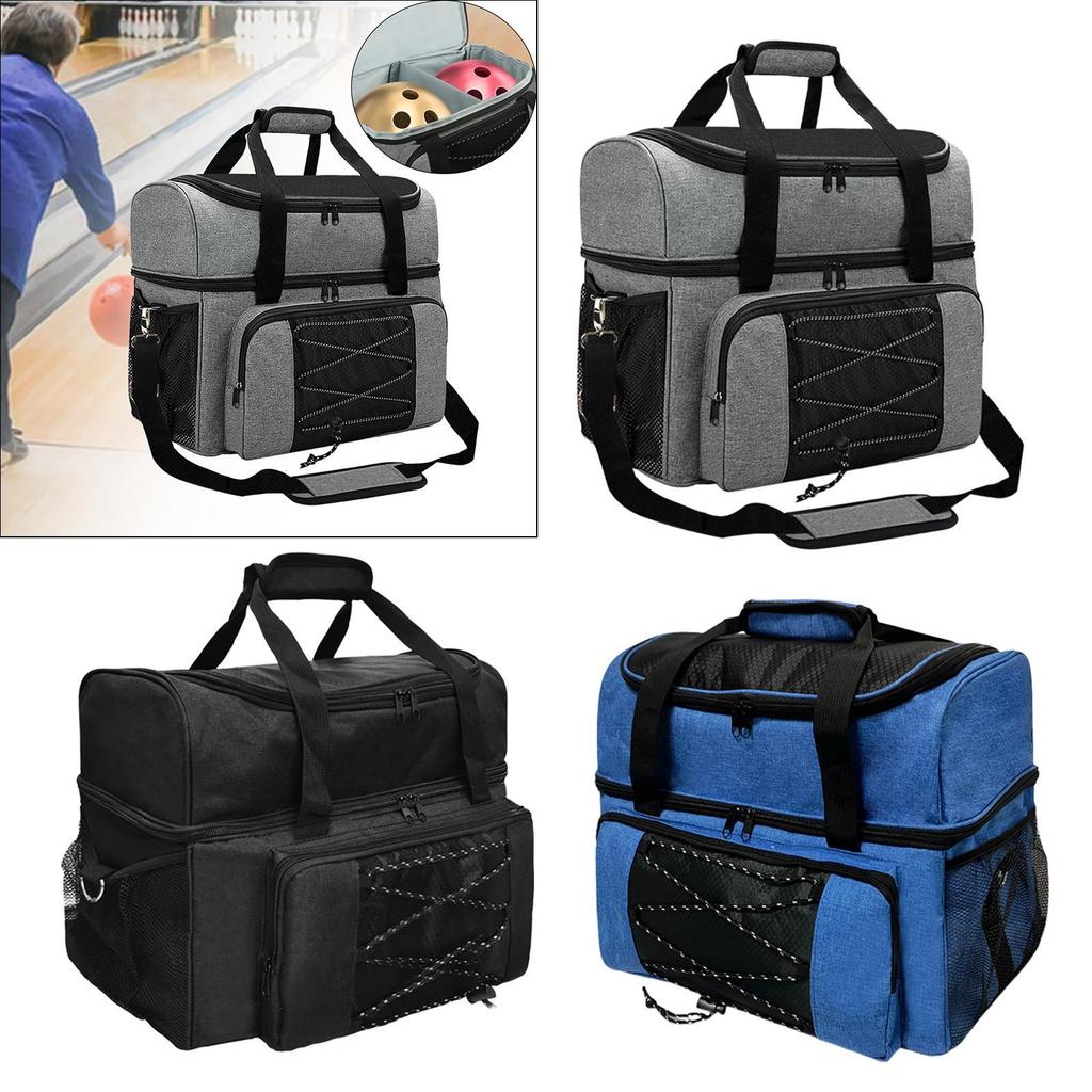 Bowling Ball Bag Bowling Carry Bag Sturdy Professional Lightweight Bowling Tote 2 Balls Bowling Bag 