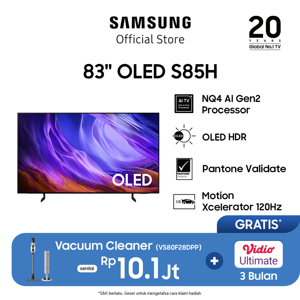 Samsung 83" OLED S85H Samsung Vision AI Smart TV