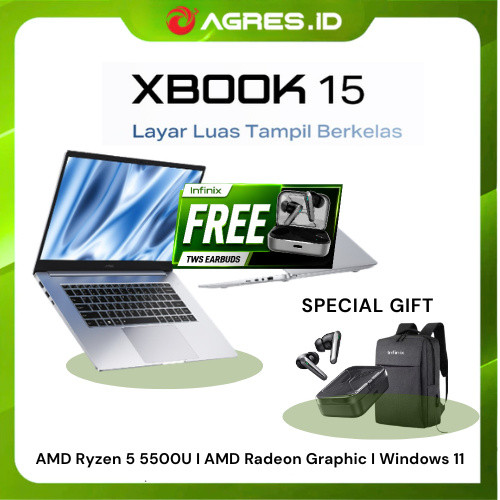 INFINIX XBOOK 15 AMD RYZEN 5 5500U - RAM 16GB 256GB WINDOWS 11 15.6 FHD IPS