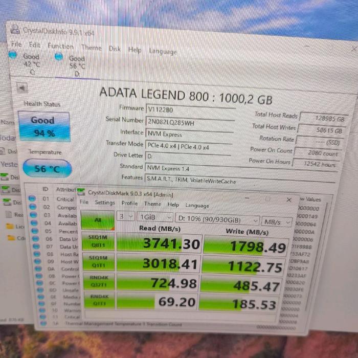 ADATA LEGEND 800 2 TB NVME SSD GEN 4 - 1 TB