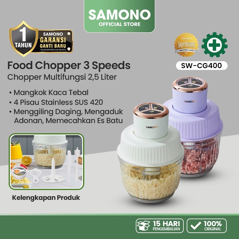 SAMONO Food Chopper 2.5L Multifungsi chopper bumbu dan daging chopper kaca chopper low watt samono c
