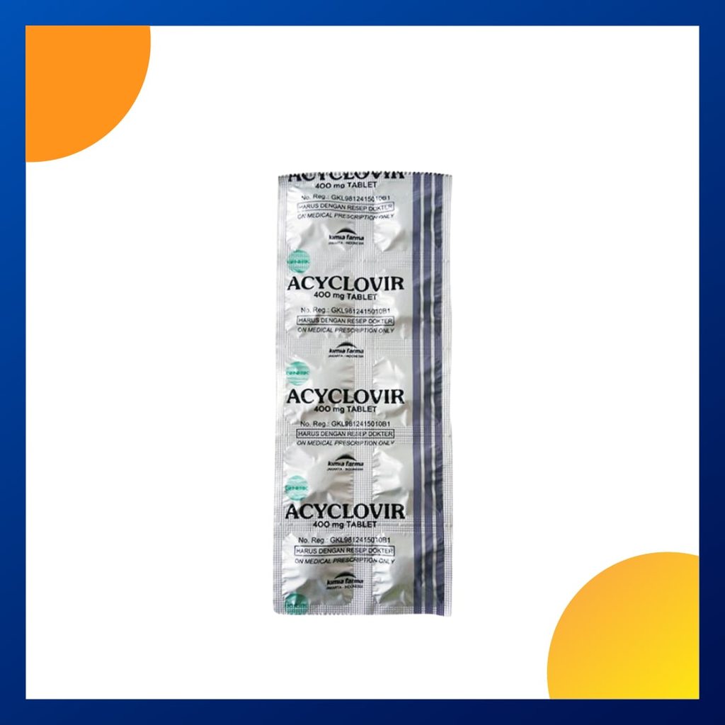 ACICLOVIR GENERIK KF 400 MG 1 STRIP @ 10 TABLET