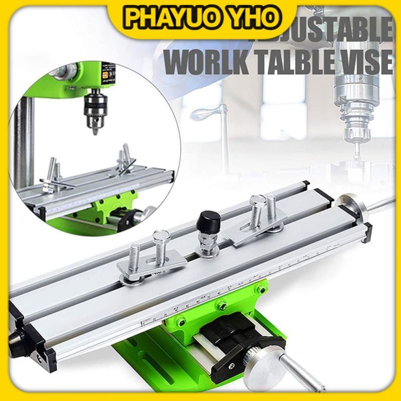 Mini Milling Working Cross Table Meja Geser Ragum Bor Duduk Dua Sumbu XY Presisi Tinggi Dudukan Cato