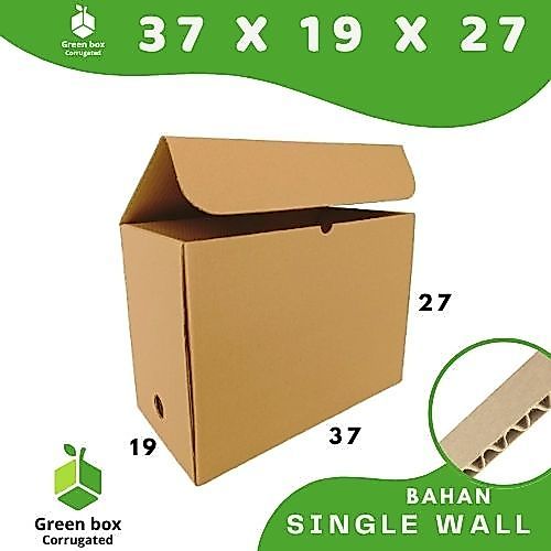 Box Arsip Standart 37x19x27 Coklat Polos Kardus Arsip Packing/Arsip/File/filebox/arsipbox Dokumen