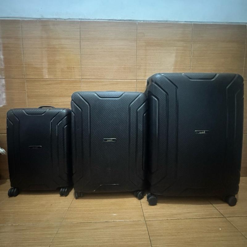 Condotti Original Carbon Texture Frameless TSA Lock Set 20/24/28 second" 3 Koper 1 Harga - Koper Tra