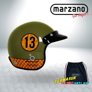 Helm Retro Marzano X Friday Killer - 666 RACING Green Orange