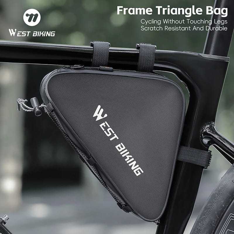 Foto West Biking Tas Sepeda Segitiga Frame Seatpost Lipat Roadbike Mtb Tas Triangle Bag