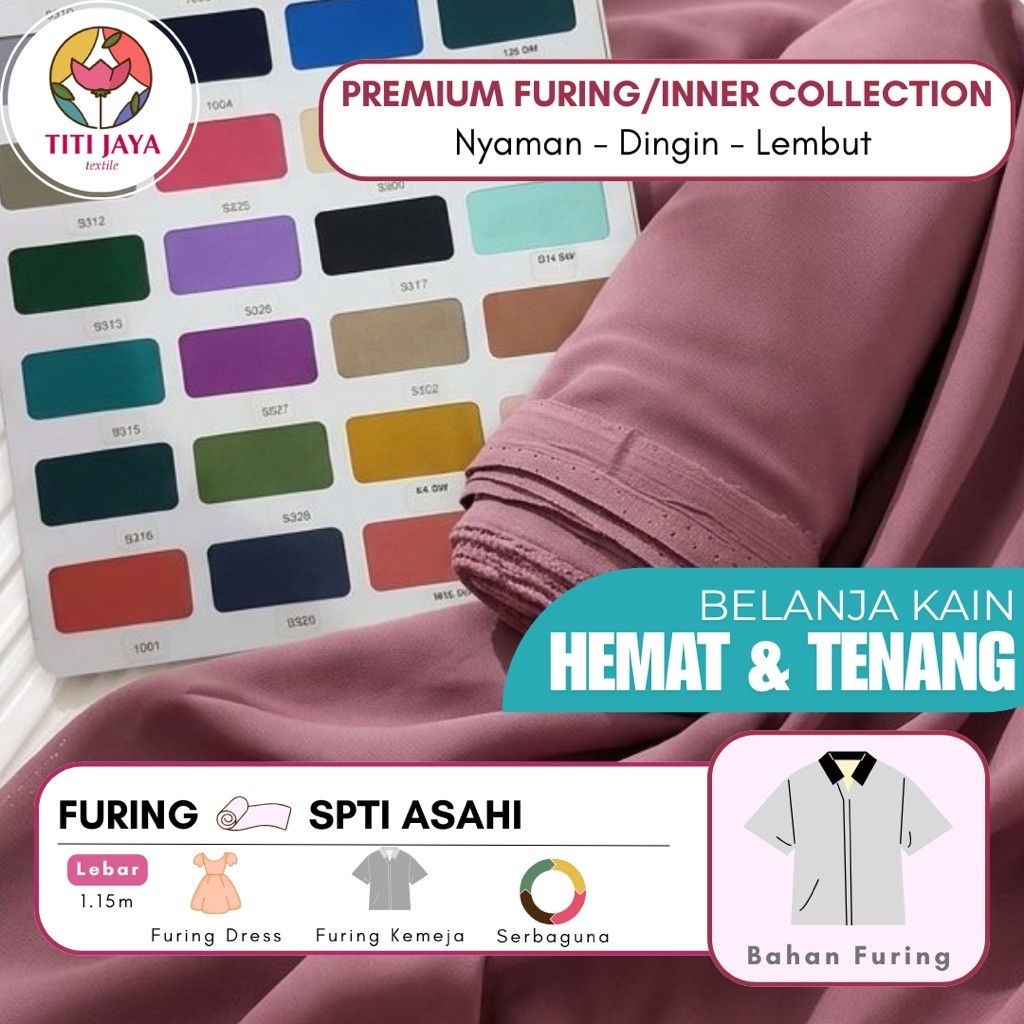 (TERMURAH ) FURING SPTI ASAHI PRIMA / INTERLINING INNER LAPISAN DALAM BAJU / PURING