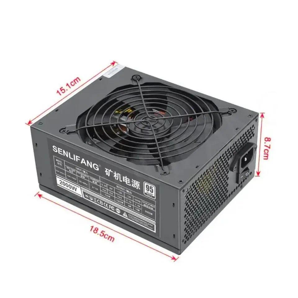 2000W 1800W  New Full Module Mining Power Supply Support 8 GPU Ethereum ETC RVN ATX PC PSU For BTC M