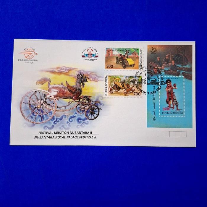 Prangko INDONESIA 1997. Sampul Peringatan FESTIVAL KERATON NUSANTARA II. Sampul terpadu Souvenir she