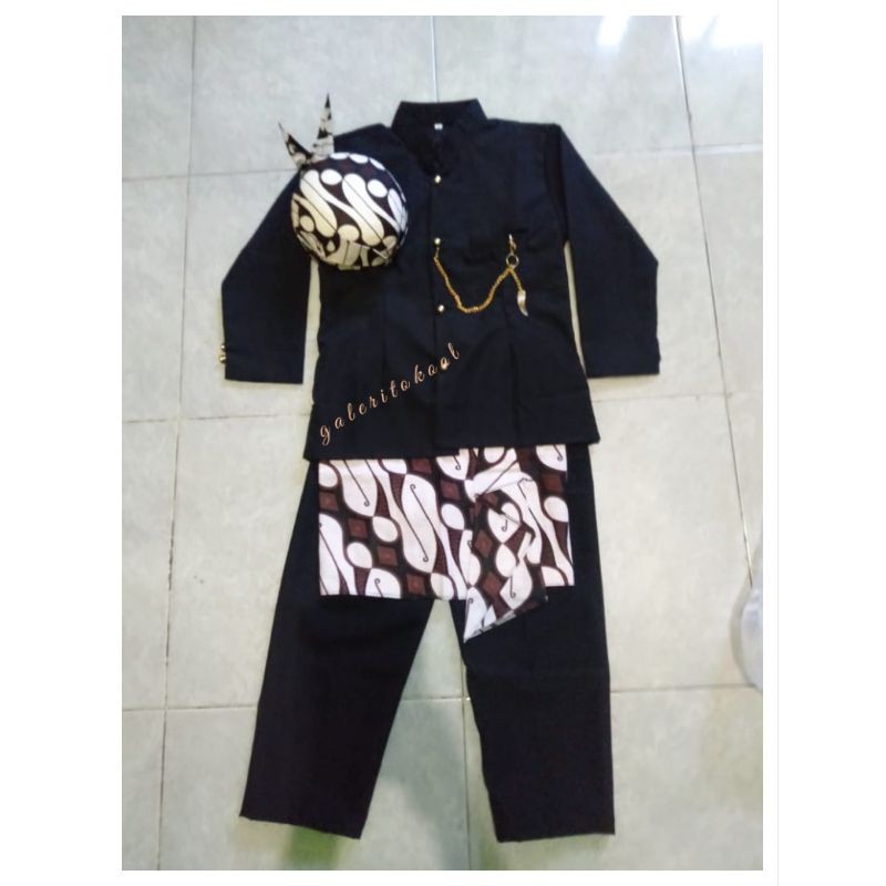 pakaian adat anak Basofi baju adat cak ning anak basofi hitam
