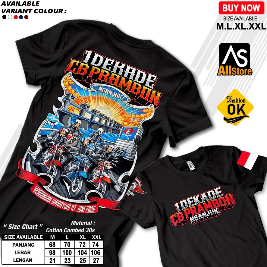V413 kaos acara 1 dekade CB Prambon nganjuk