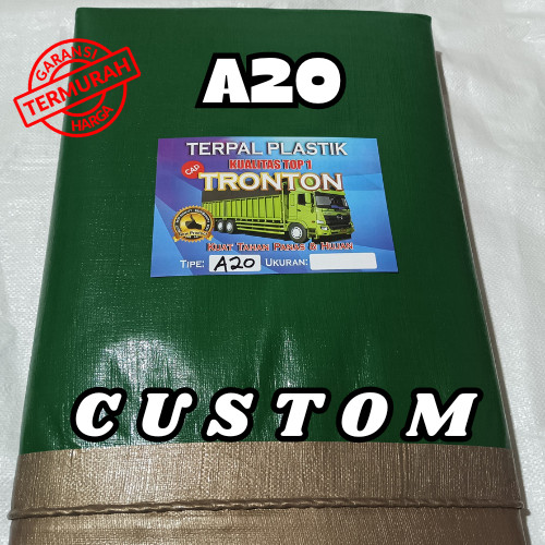 CUSTOM TERPAL A20 Tebal Lipat Lembaran Korea Biru Murah Untuk Tenda Kolam Ikan Jualan Dagang Plafon 