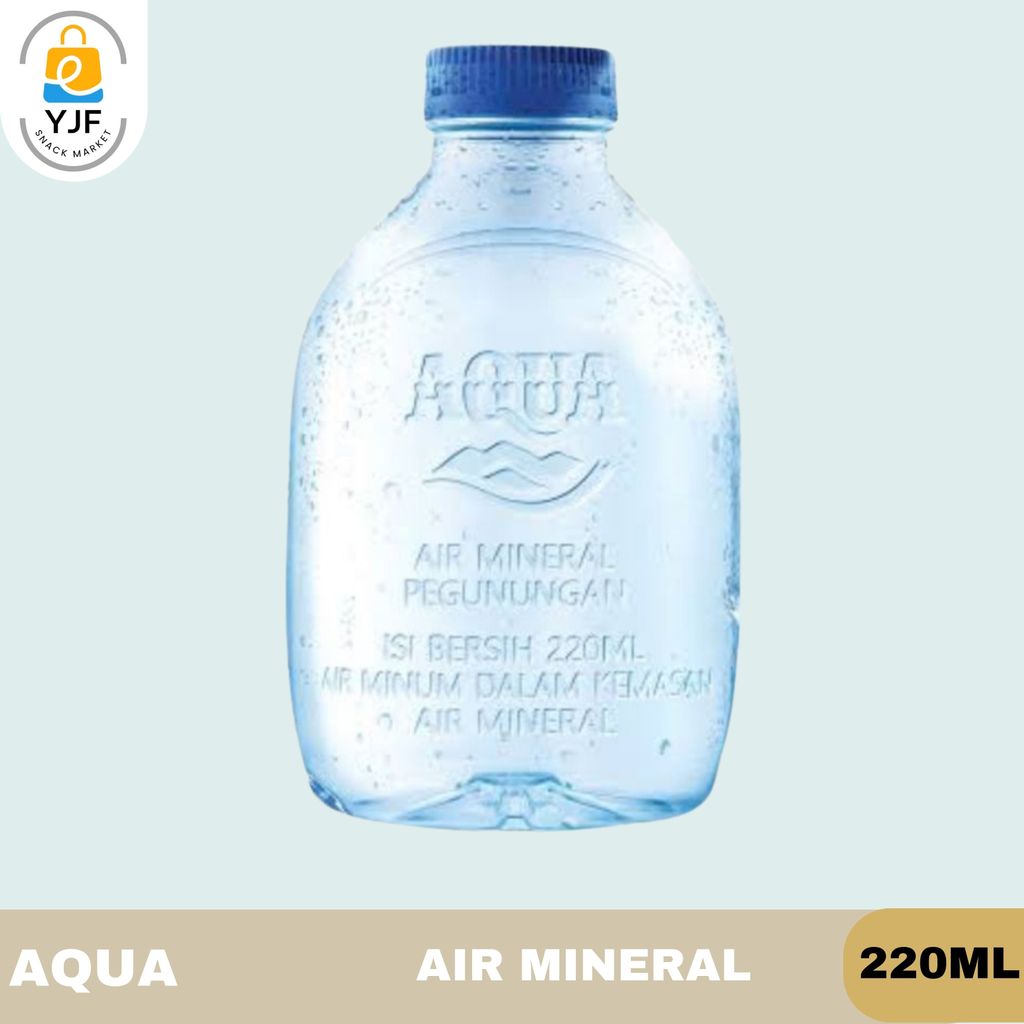 Aqua Air Mineral mini Botol 220ML - 1PCS / Aqua kemasan Botol mini / Air mineral Alami dari pegunung