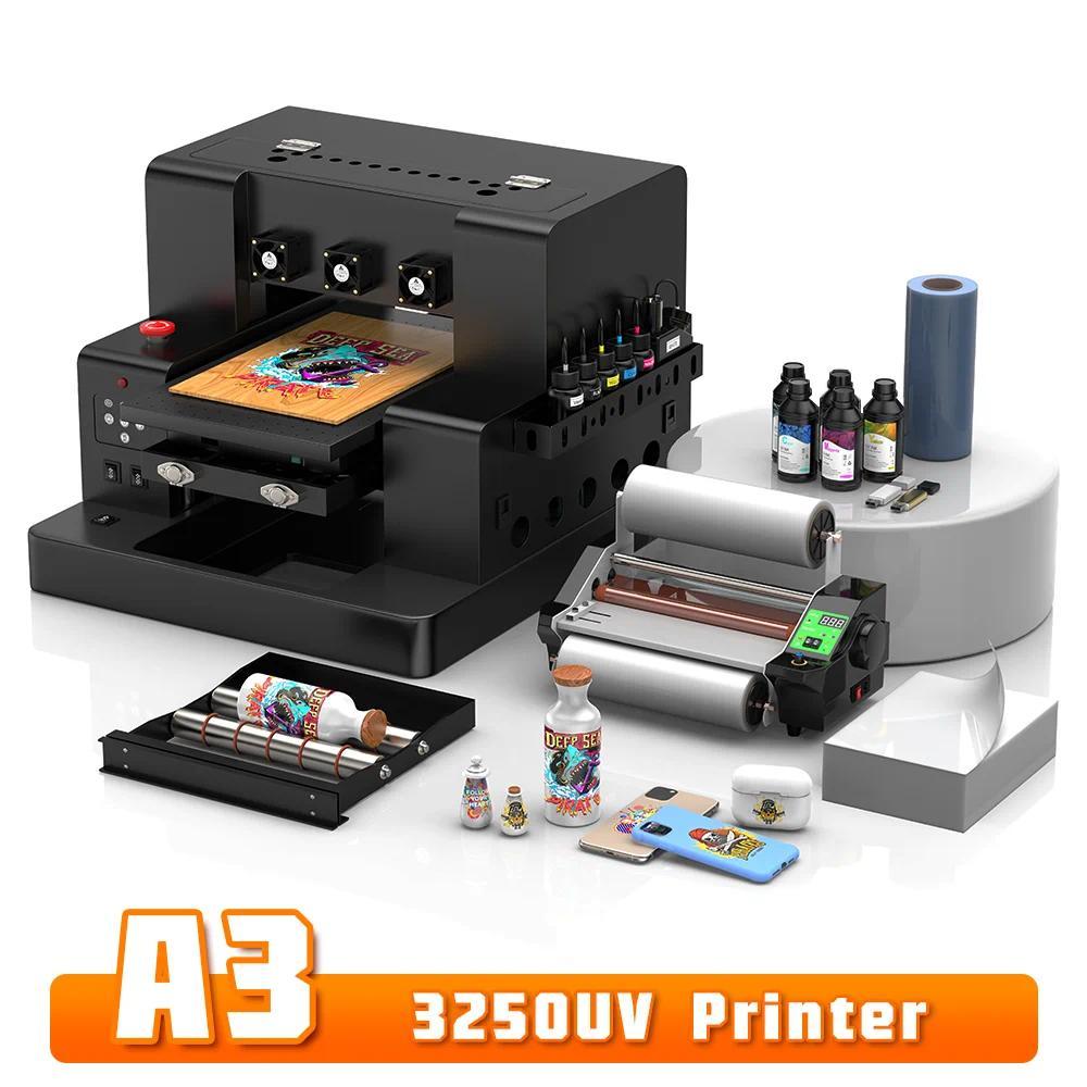 A3 UV DTF Printer Impresora L805 UV Printer Machine A3A4 UV Flatbed Printer For Bottle Wood Metal UV