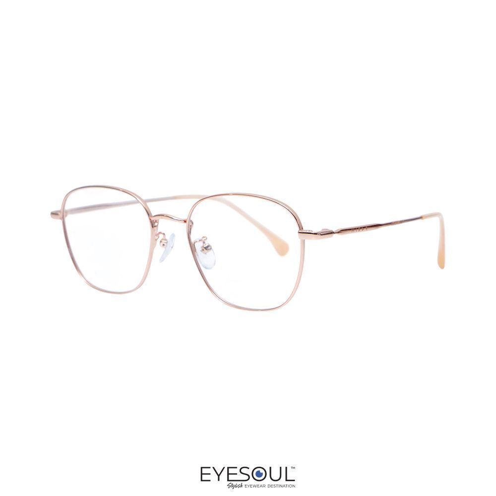 Eyesoul Parim Eyewear Kacamata Optical Titanium Square - Rose Gold Frame Optik Eyeglasses Optical Fr