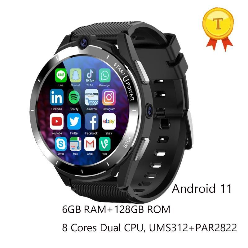 New 4G Full Netcom 6GB RAM 128GB Smart Wat Men women 8 cores Android 11 Dual ip GPS WiFi 8MP Cameras