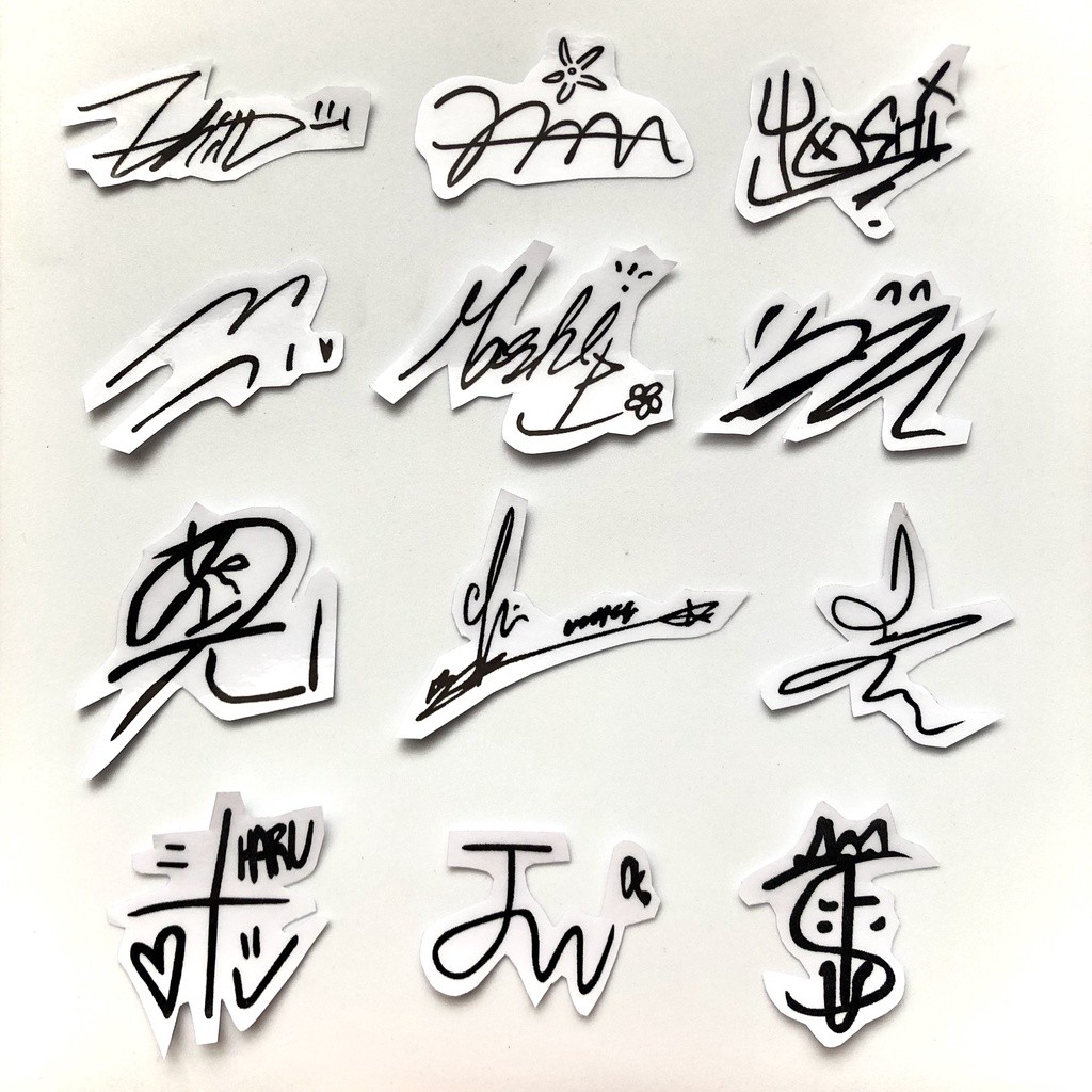 TREASURE SIGNATURE STICKER TRANSPARENT TTD STIKER TANDA TANGAN TRANSPARAN MURAH FREEBIES