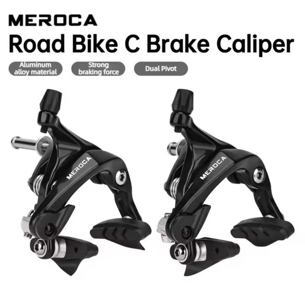 Foto Meroca BR-R7000 Rem Sepeda U C Brake Long Arm Caliper Kaliper Mekanik Dual Pivot Side Pull Ubrake Cbrake sepeda RB Road Bike Seli