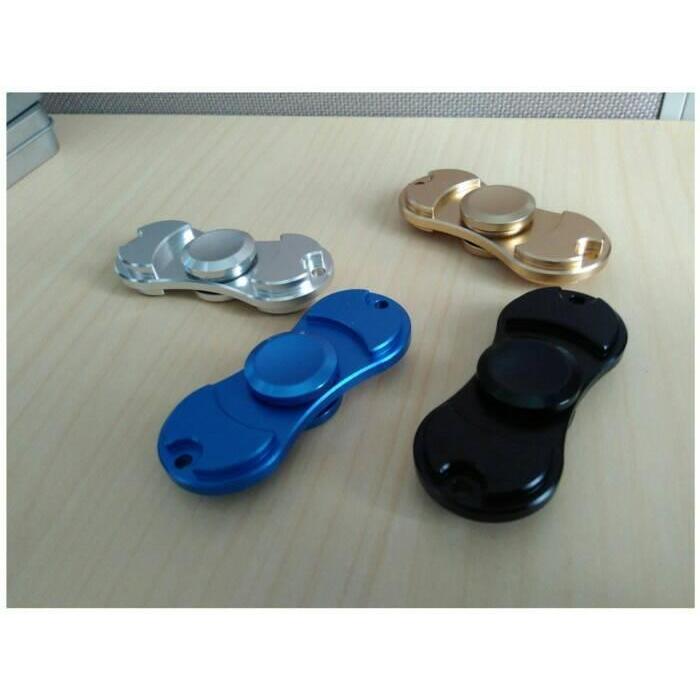 Fidget Spinner METALIC HandSpinner Fidget Toys SILVER - Biru