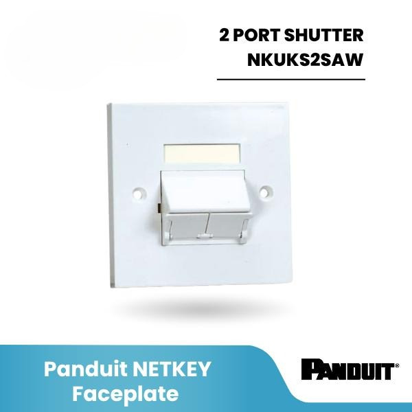 Panduit NETKEY Faceplate 2 Port Shutter NKUKS2SAW