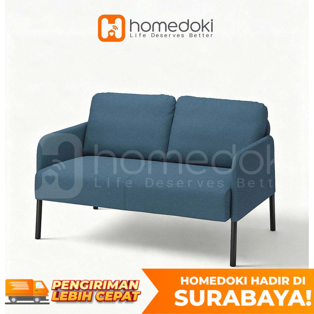 Homedoki Surabaya- SANASOFA Series / Sofa 2 Seater Kain / Kursi Ruang Tamu / Sofa Minimalis
