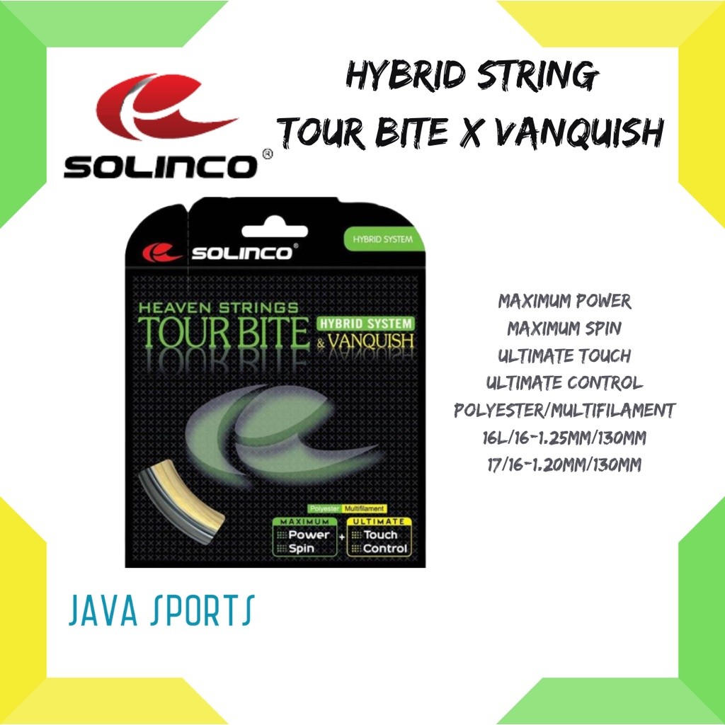 Senar Raket Tenis Solinco Tour Bite X Vanquish Hybrid System