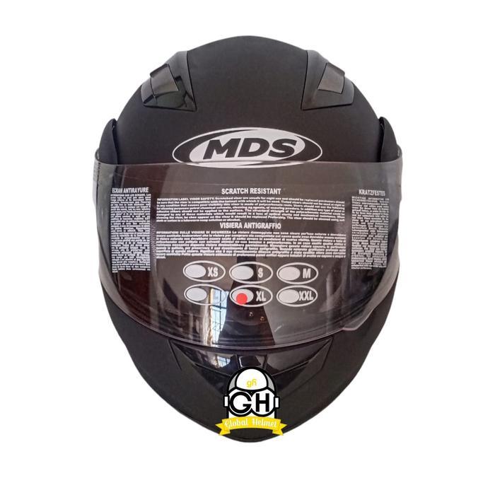 ES HELM MDS PRO RIDER SOLID BLACK DOFF MDS MODULAR MDS PRORIDER - BLACK, M TERMURAH