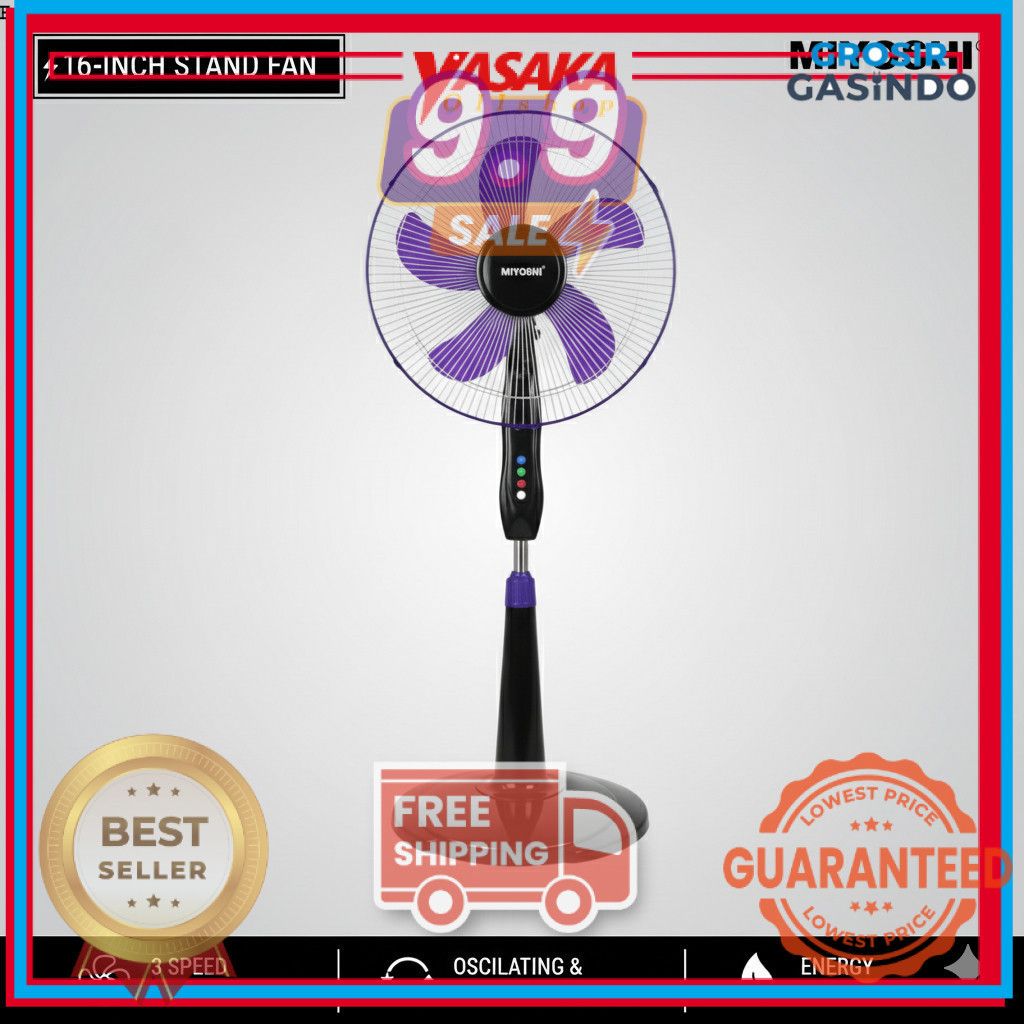 Miyoshi 1603 Stand Fan 16" Kipas Angin Tinggi Berkualitas Garansi